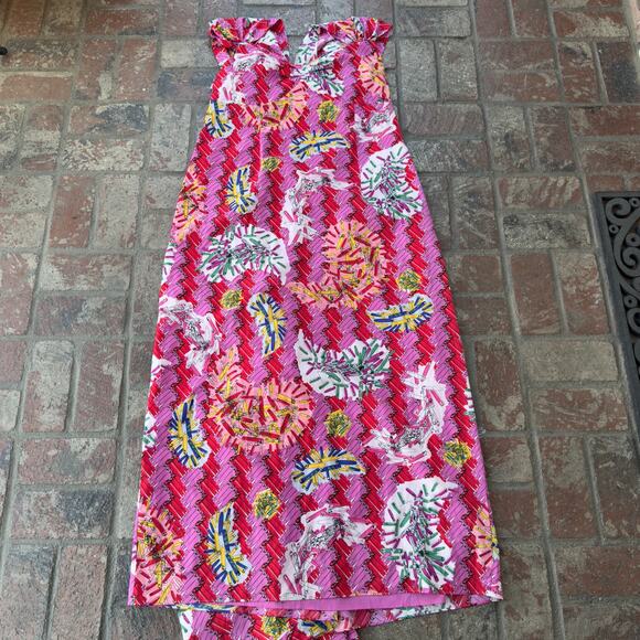 Zac Posen Target Dress Safety Pin Maxi Long Cutout Back Plus Pink Size 22W - Picture 10 of 10